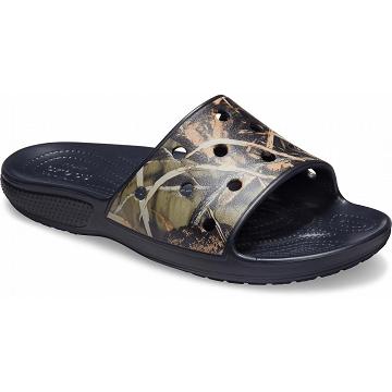 Crocs Klassiska Realtree® Badtofflor Herr Svarta | Sverige 1277EBCX